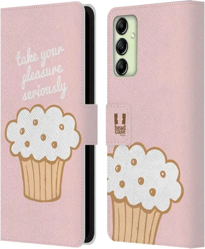 Vista 361 de Head Case Designs Assortment Cupcakes Happiness Leather Wallet Case Compatible with Samsung Galaxy A07 4G Surtido