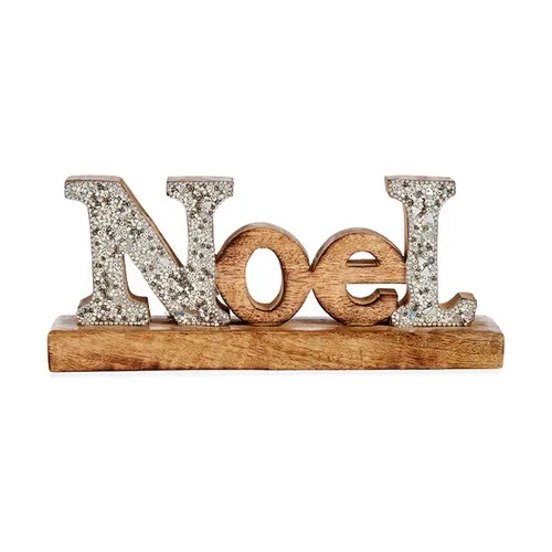 Vista 2 de Figura Decorativa Krist+ Noel Plateado Purpurina 6,5 x 10 x 25 cm