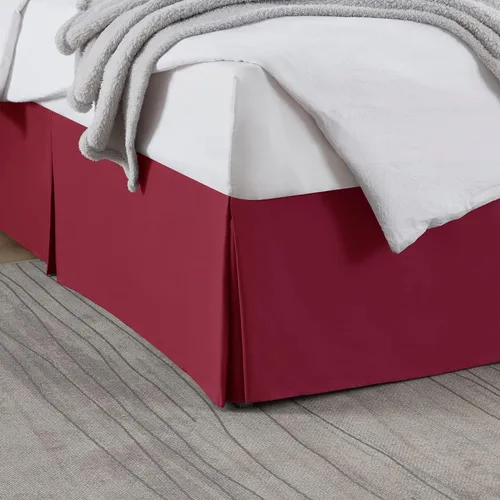Vista 49 de Nestl Falda de cama individual blanca – Falda de cama de tamaño individual de 14 pulgadas de caída – Faldas de cama de microfibra cepillada – Falda