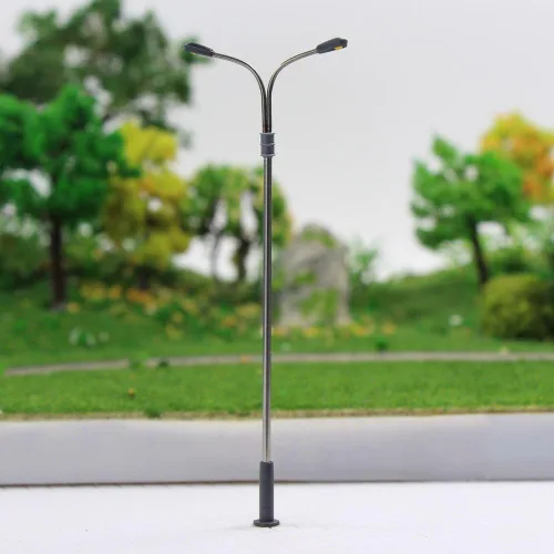 Vista 2 de LQS13W 10pcs modelo ferroviario tren lámpara poste calle luces HO OO TT escala LED nuevo