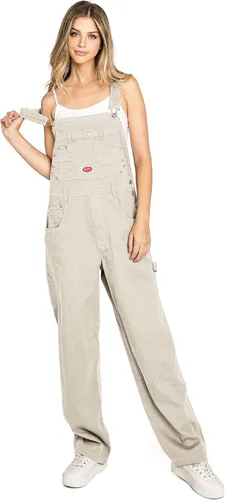Vista 4 de Overoles holgados de sarga y mezclilla para mujer de talla grande