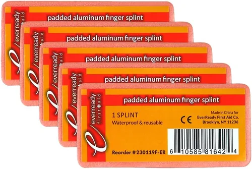 Vista 7 de Ever Ready First Aid Férulas acolchadas de aluminio para dedos de 4" x 2" - Paquete de 10