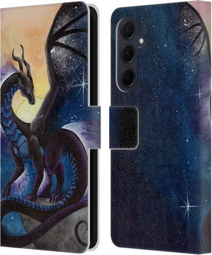 Vista 136 de Head Case Designs Officially Licensed Carla Morrow Galactic Entrancement Dragons Leather Wallet Case Compatible with Samsung Galaxy A07 4G