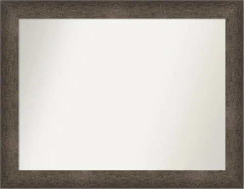 Vista 1111 de Amanti Art Espejo de pared personalizado no biselado (25 x 25 pulgadas), marco de bronce acentuado, varios tamaños personalizados, espejo de baño