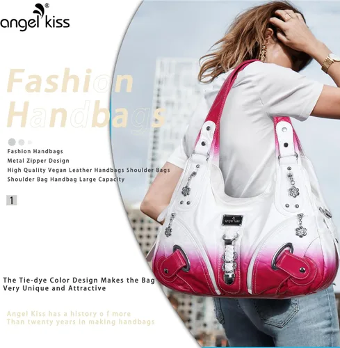 Vista 6 de Angelkiss Hobo Carteras y bolsos para mujeres Bolso de mano para mujeres Carteras grandes Bolsos de hombro diarios Purses, handbags, Handbag, Women