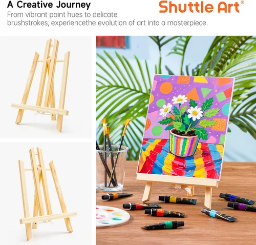 Vista 4 de Shuttle Art Kit de pintura para adultos y parejas, kit de pintura para citas nocturnas y manualidades, con 2 paquetes de pintura de 15 colores, 2