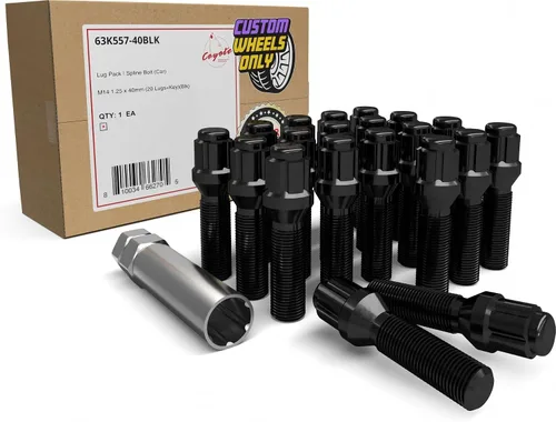 Vista 18 de Wheel Accessories Parts Juego de 20 pernos de orejeta M14 x 1.25 14 x 1.25 para asiento de bellota, 0.669 in, hexagonal, 1.299 in de longitud