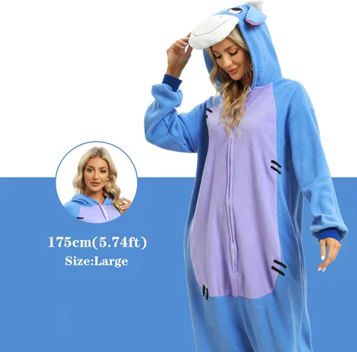 Vista 2 de NAITOKE Pijama de animal para adultos, disfraz de Halloween, cosplay