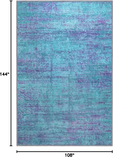 Vista 261 de Alfombra abstracta de 3 x 5 para sala de estar, dormitorio, entrada, color azul