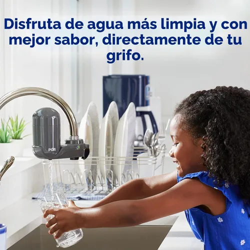Vista 7 de PUR Plus - Sistema de filtración de agua para montaje en grifo vertical, filtro de agua reductor de plomo para grifo de fregadero, fácil