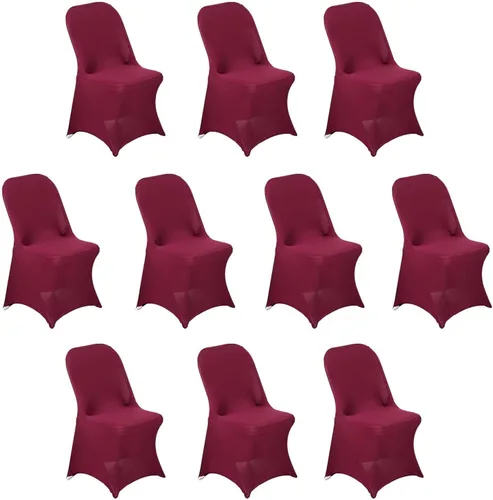 Vista 51 de Efavormart - Funda para silla plegable elástica de elastano, ajustable, para cenas, eventos, bodas, fiestas, banquetes, catering, color beige