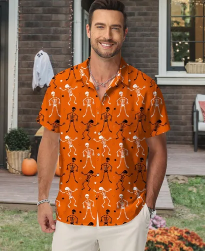 Vista 227 de KYKU - Camisa hawaiana funky para hombre, ropa tropical para vacaciones en Palm Beach