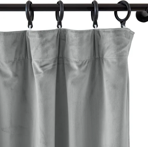 Vista 54 de cololeaf Panel de cortinas opacas de terciopelo con forro para cine en casa, cortina de ganchos planos para barra transversal o pista, 100 pulgadas