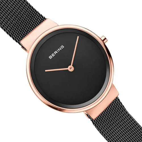Vista 2 de BERING Reloj analógico unisex de cuarzo con correa de acero inoxidable