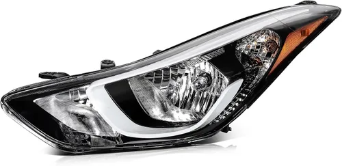 Vista 19 de Conjunto de faros delanteros LSAILON para Hyundai Sonata 2011-2014 Carcasa negra+92101-3Q000+luz alta: H1