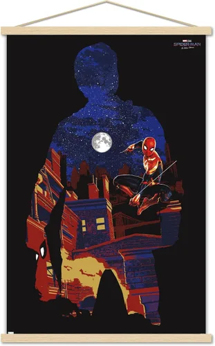 Vista 16 de Trends International Marvel Spider-Man: No Way Home - Póster de pared de silueta, 22.4 pulgadas de largo x 14.7 pulgadas, versión enmarcada