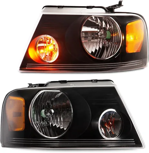 Vista 14 de CHEDA Conjunto de faros, lente transparente carcasa negra ámbar reflector