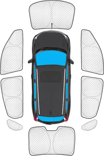 Vista 49 de KMF 6 piezas de parasoles gruesos para Mazda 3 Hatchback (No Sedán) 2014-2018 Accesorios, parasoles completos para parabrisas y ventanas de coche