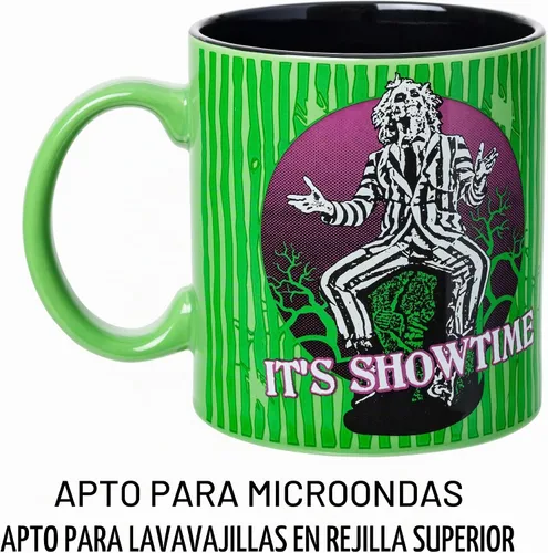 Vista 3 de Silver Buffalo Beetlejuice It's Showtime - Taza de cerámica, 20 onzas