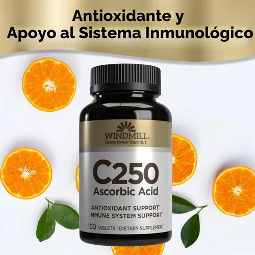 Vista 3 de VIT C TABS 250 MG WMILL 100