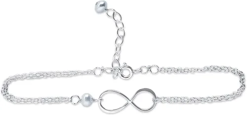 Vista 85 de Pulsera con dije de infinito con piedra natal, joyería hecha a mano, regalo para ella