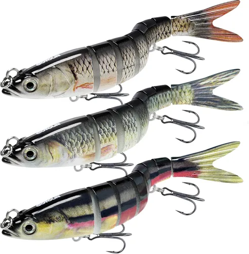 Vista 13 de GOTOUR Fishing Lures for Freshwater or Saltwater, Easy to Use for Family Fishing Beginner and Pros, Most Lifelike Jointed Swimbait，Slow Sinking Bass