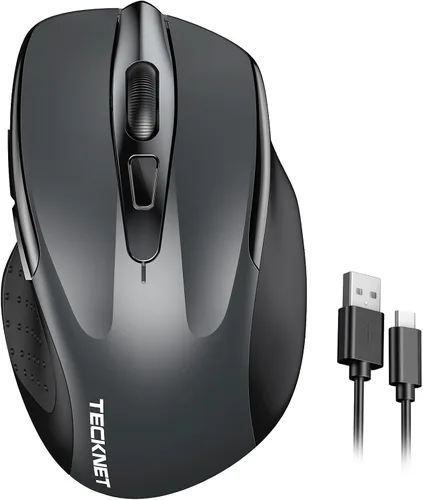Vista 9 de TeckNet Pro M003 mouse inalámbrico, Negro