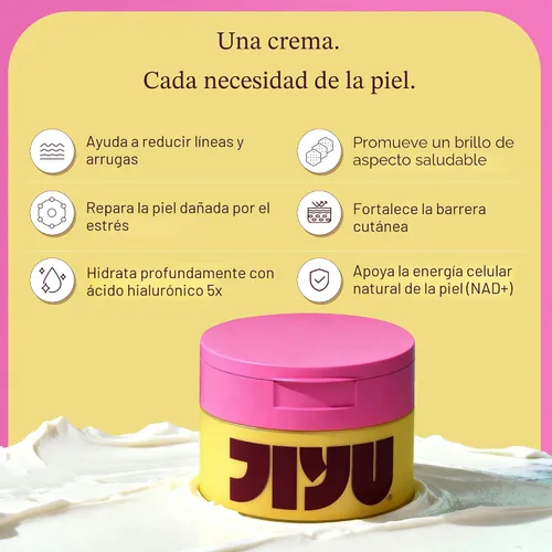 Vista 3 de JiYu NAD+ Hidratante Facial – Crema Coreana Antienvejecimiento para Piel Radiante, Firme y Suave – Crema Hidratante y Brillante Diaria para Mujeres