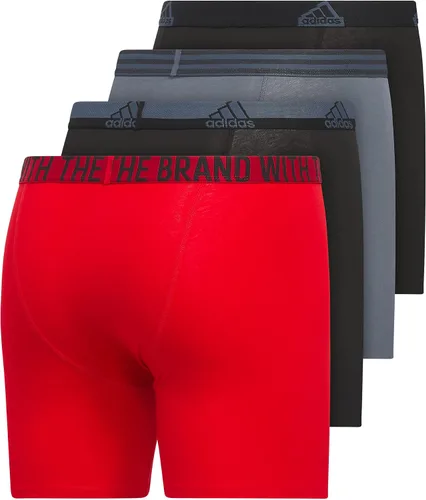 Vista 5 de adidas Men's Stretch Cotton Boxer Brief Underwear (4-Pack)