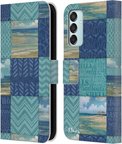 Vista 15 de Head Case Designs Officially Licensed Paul Brent Agate Mermaid Coastal Leather Wallet Case Compatible with Samsung Galaxy M15/F15 5G