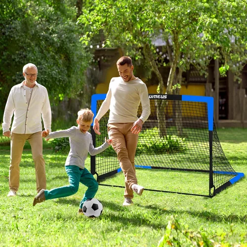 Vista 5 de Kids Soccer Goals for Backyard Set of 2, 4 x 3 ft/6 x 4 Toddler Soccer Goal Training Equipment with Soccer Ball, Cones, Pop Up Soccer Net for Kids