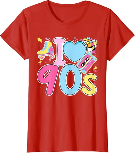 Vista 84 de I Love 90's Retro Style Nostalgia Vibe Funny 1990's Party T-Shirt Negro