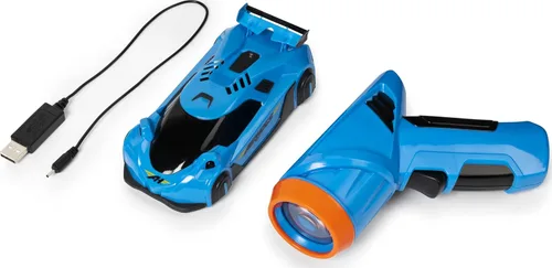 Vista 4 de Air Hogs, Luz de gravedad cero, corredor de pared guiado por luz, coche de carreras de escalada de pared, azul