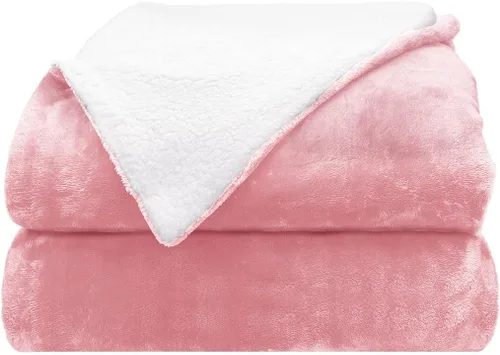 Vista 9 de Comfort Lab Manta reversible de franela Sherpa – Elegante manta mullida para sofá y decoración del hogar – Anti frisado no se desprende, acogedora