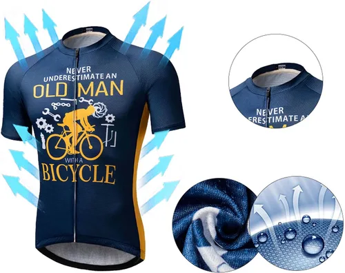 Vista 5 de 074oz Maillot de ciclismo para hombre ciclismo de montaña ciclismo manga corta para hombre Gris oscuro S