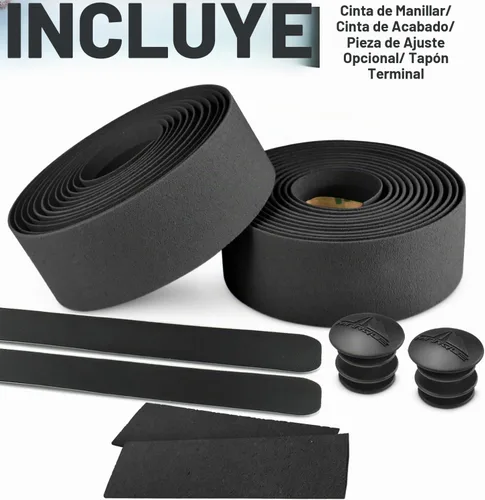 Vista 4 de MARQUE Cinta para manillar de bicicleta de carretera, barra de mango de bicicleta de carretera para barras de caída con tapones finales - 2