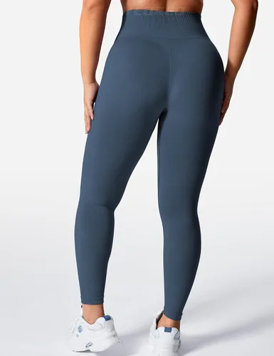 Vista 4 de YEOREO Leggings de entrenamiento sin costuras para mujer, cintura alta, levantamiento de glúteos, pantalones de yoga para gimnasio