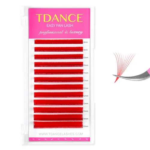 Vista 18 de TDANCE - Extensiones de pestañas fáciles de colocar con forma de abanico, pestañas de volumen con rápido crecimiento, rizo C CC D DD J B L, grosor