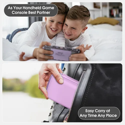 Vista 6 de Roseliya Hard Carrying Case for RG35XX H Retro Handheld Game Console, Game Travel Storage Holder with Mesh pocket and Accessory Pockets for