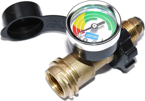 Vista 3 de POL Adaptador de Tanque de Propano con Medidor Ajuste Universal Convierte Válvula de Tanque POL LP a QCC1 / Tipo 1, Tipo de Conexión Antiguo a