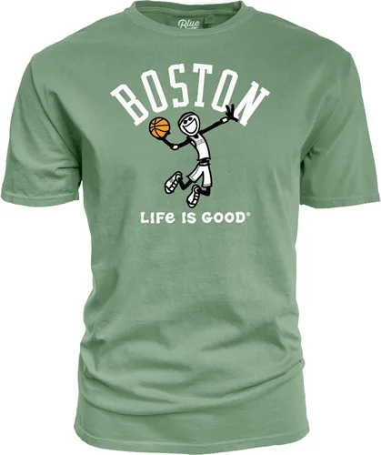 Vista 2 de Blue 84 NBA - Camiseta unisex para adultos, con licencia oficial de la NBA, Life is Good, color del equipo de baloncesto Jake