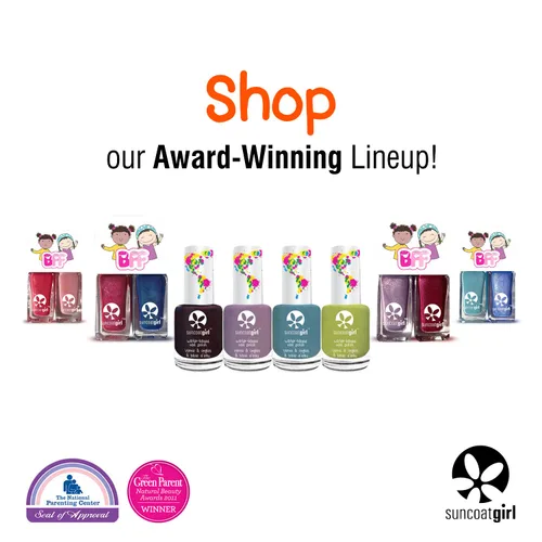 Vista 6 de Suncoatgirl Juego de esmaltes de uñas para niños con purpurina BFF Glam Duo – Esmalte de uñas seguro no tóxico a base de agua, inodoro, se despega