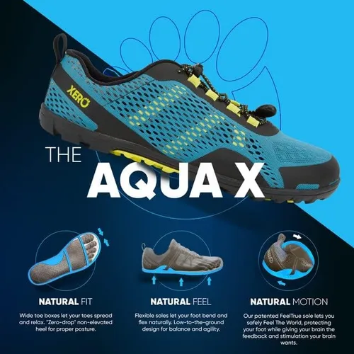 Vista 3 de Xero Shoes Aqua X Sport - Zapatos de agua para hombre, ligeros, sin caída