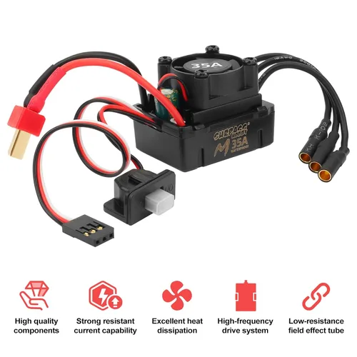 Vista 4 de 1/16 1/18 RC sin escobillas sin sensores motor 35A ESC Combo,2435