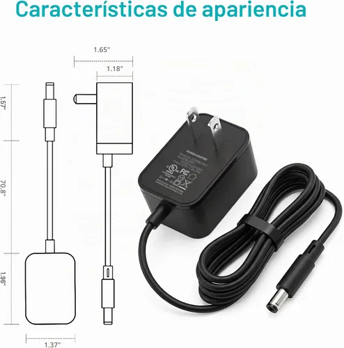 Vista 6 de Cargador de suministro de adaptador de CA de 12V 2A para reemplazo de cable