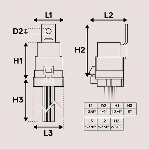 Vista 5 de Juego de arnés de interruptor de relé impermeable Ols de 30/40 Amperios; relés para auto, de doble tiro, unipolar de 12 V, 5 pines, cables
