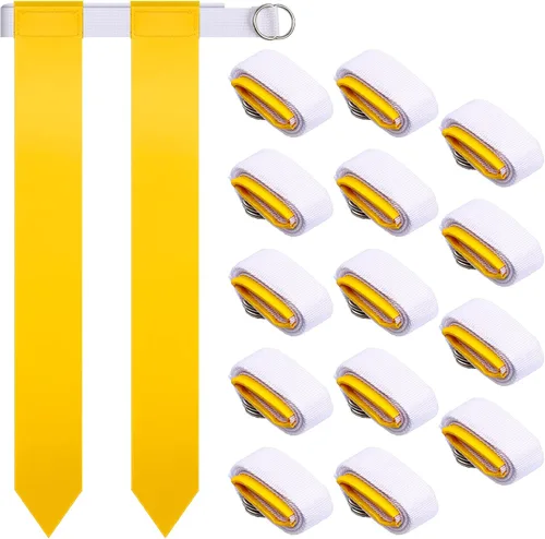 Vista 12 de Sintege Juego de cinturón de fútbol con bandera de 14 jugadores, bandera de fútbol ajustable y cinturones, regalos para jóvenes y adultos
