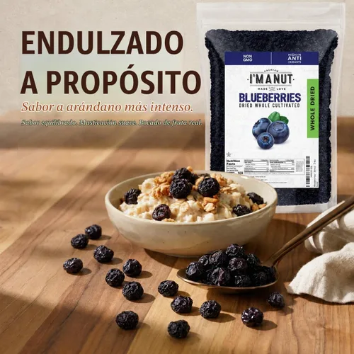 Vista 7 de Arándanos secos, 1 libra (16 oz), regordete y masticable, sin maní ni gluten
