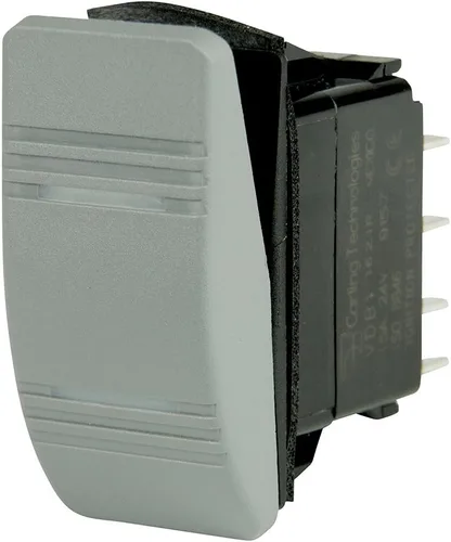 Vista 8 de BEP Marine Control táctil de 3 posiciones IP66 nominal 24V Negro 2 vías DIN montaje en carril interruptor de botón Sin LED.