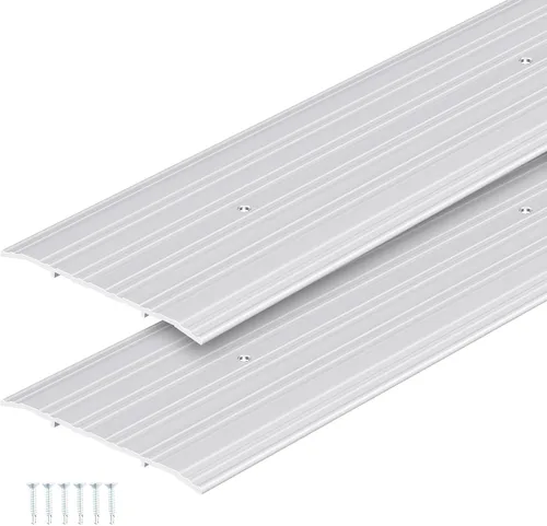 Vista 20 de Tandefio 2 unids 4" X 1/4" X 36" aluminio Saddle puerta umbral, plata Plateado